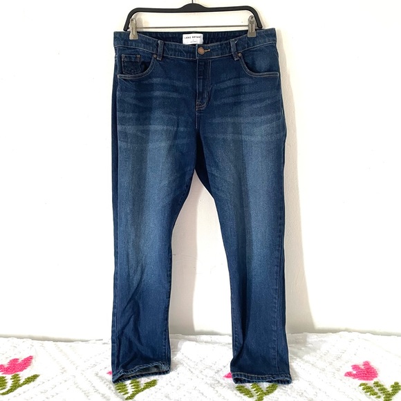 Lane Bryant Flex Magic Waistband Blue Mid Rise Boyfriend - Picture 4 of 13